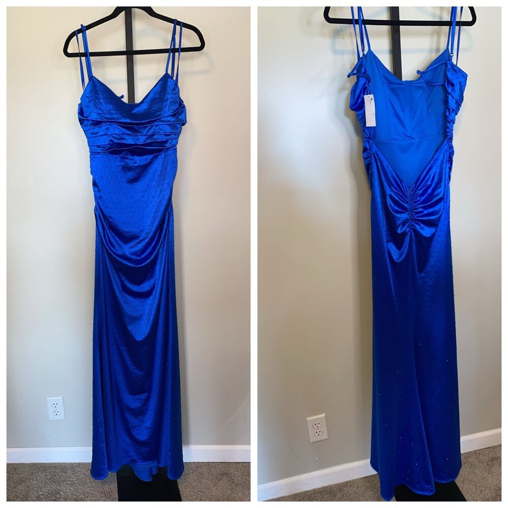 Midnight Doll Rhinestone Scoop Neck Open Back - Picture 2 of 8